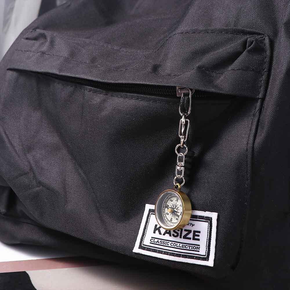 Compass Keychain Mini - Gantungan Kunci, Liontin, Peralatan Panjat Tebing,