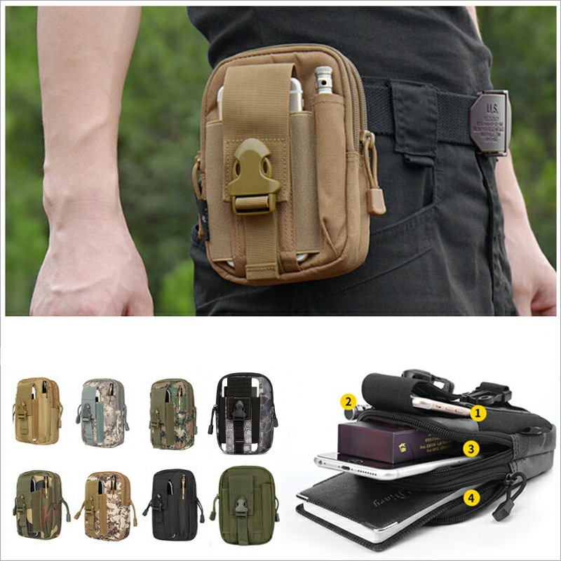 Edc Carry Box - Tas pinggang kantong Molle kecil, wadah