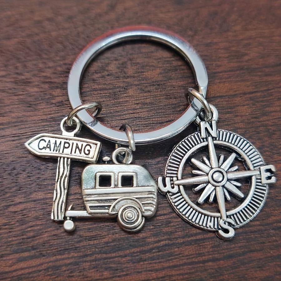 Compass Keychain Mini - 1/5/10/20/50/100pcs Gantungan Kunci RV untuk Berkemah,