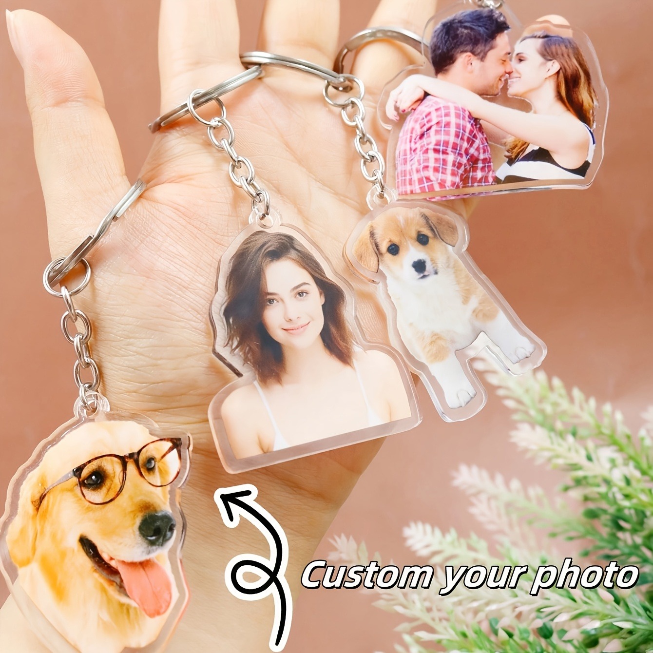 Carabiner Keychain - 1 Gantungan Kunci Akrilik Foto Kustom