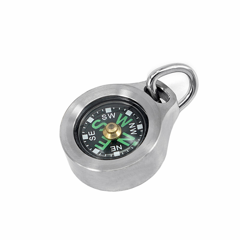 Paduan Titanium/Tembaga Bercah - Compass Keychain Mini ulasan dan harga