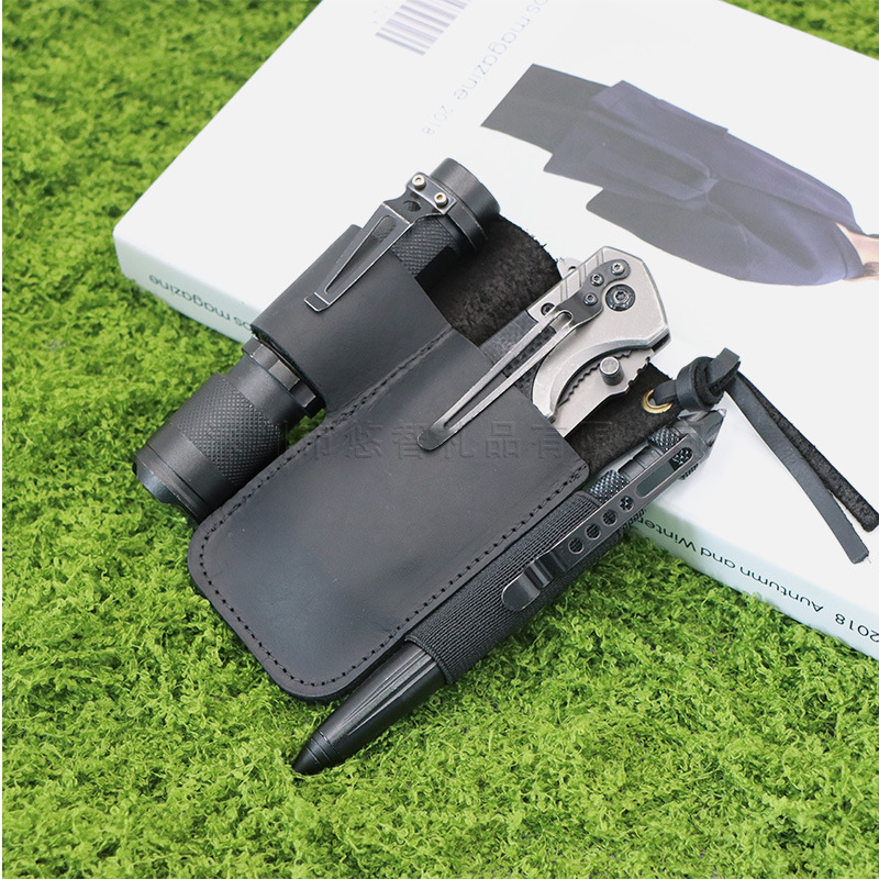Kantong Alat EDC Kulit, Tempat - Edc Carry Belt Pouch ulasan dan harga
