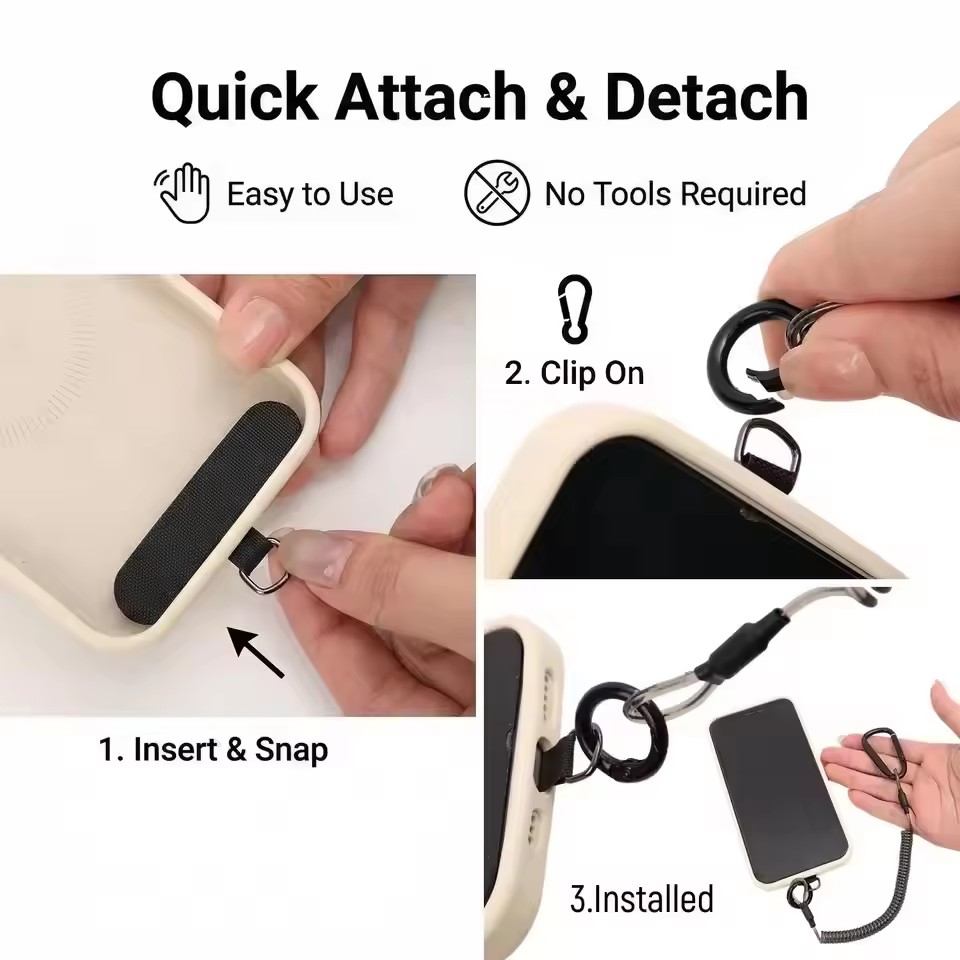 Tali Ponsel Fleksibel Anti-Hil - Carabiner Keychain ulasan dan harga