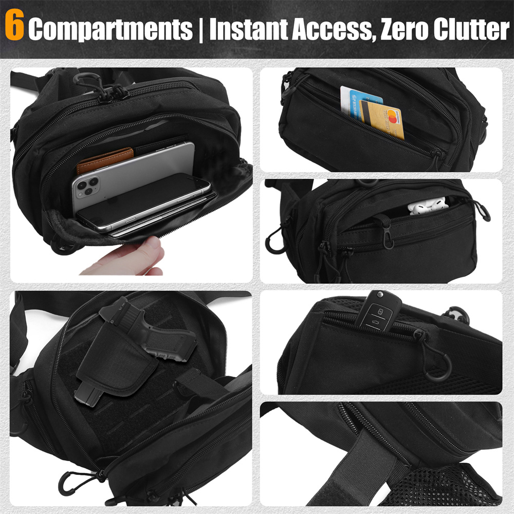 Tas Pistol Taktis, Tas Penyimp - Edc Concealed Carry Fanny Pack ulasan dan harga