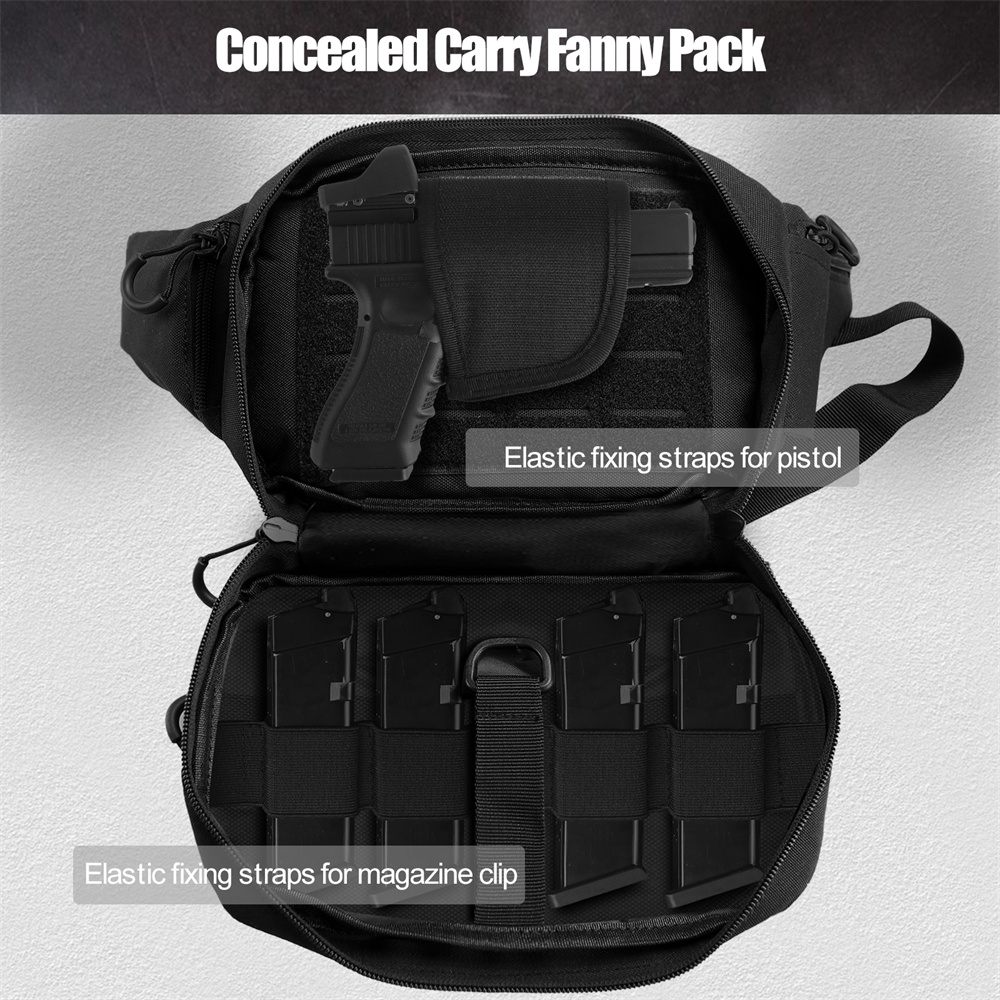 Tas Pistol Taktis, Tas Penyimp - Edc Concealed Carry Fanny Pack ulasan dan harga