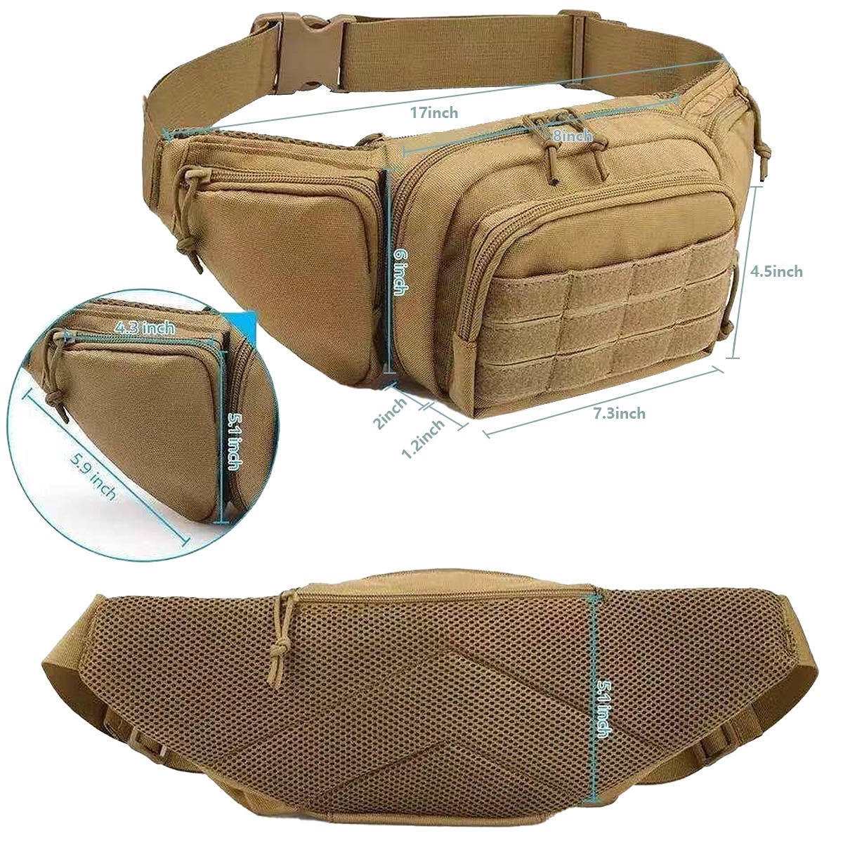Tas Pinggang Mini Taktis EDC,  - Appendix Carry Edc ulasan dan harga