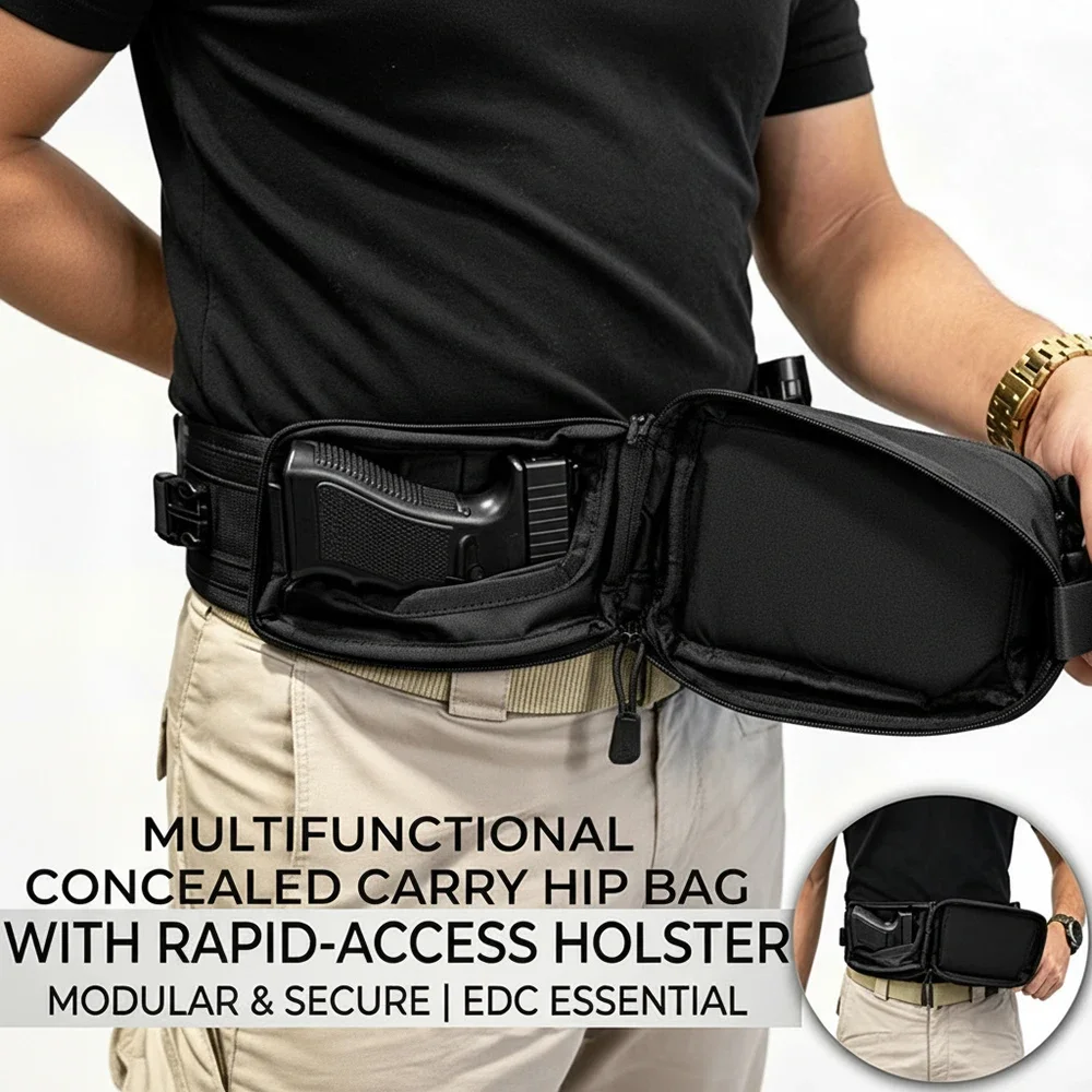 Tas Pinggang Taktis dengan Kan - Edc Concealed Carry Fanny Pack ulasan dan harga