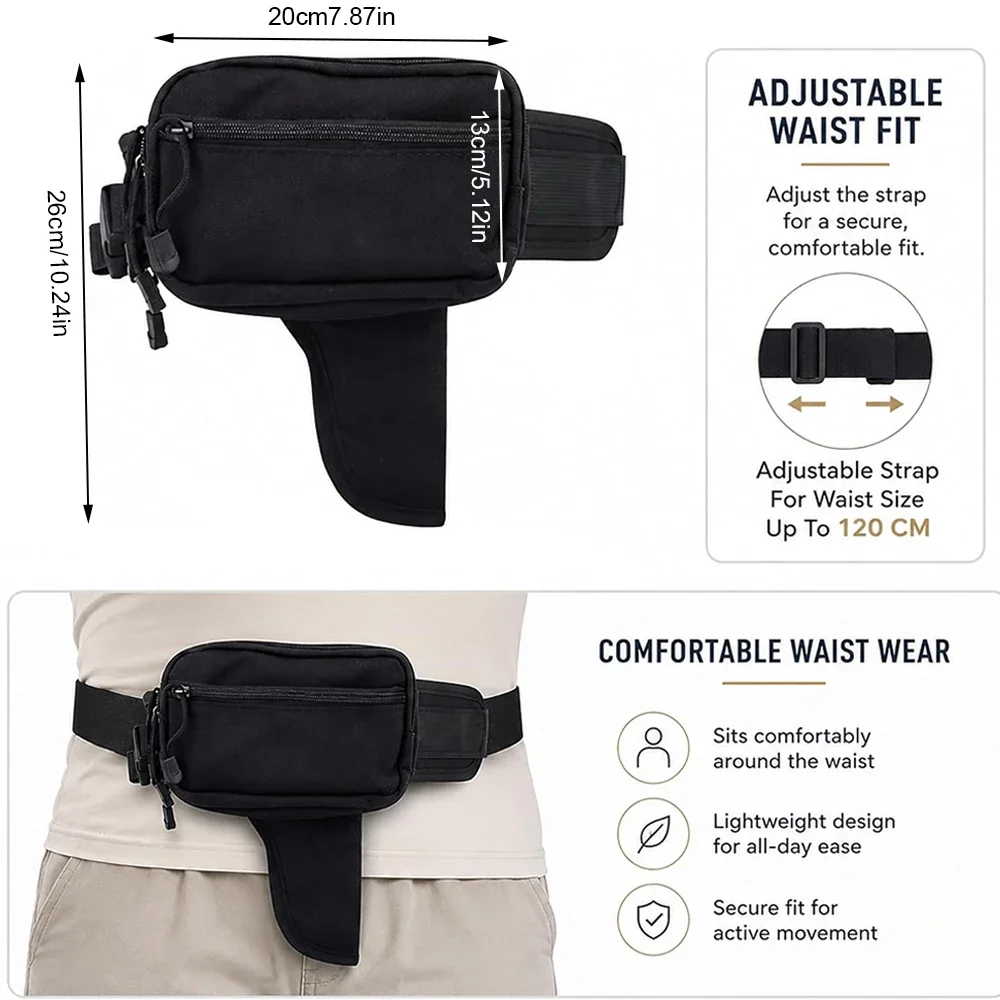 Tas Pinggang Taktis dengan Kan - Edc Concealed Carry Fanny Pack ulasan dan harga