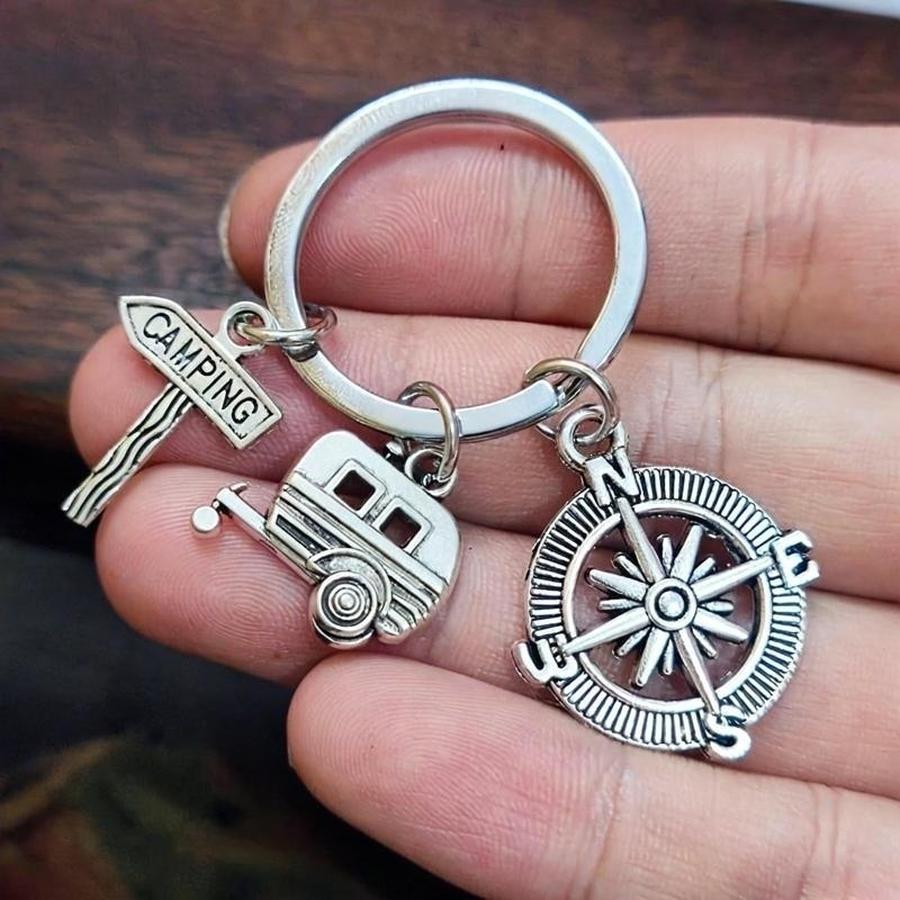 1/5/10/20/50/100pcs Gantungan  - Compass Keychain Mini ulasan dan harga