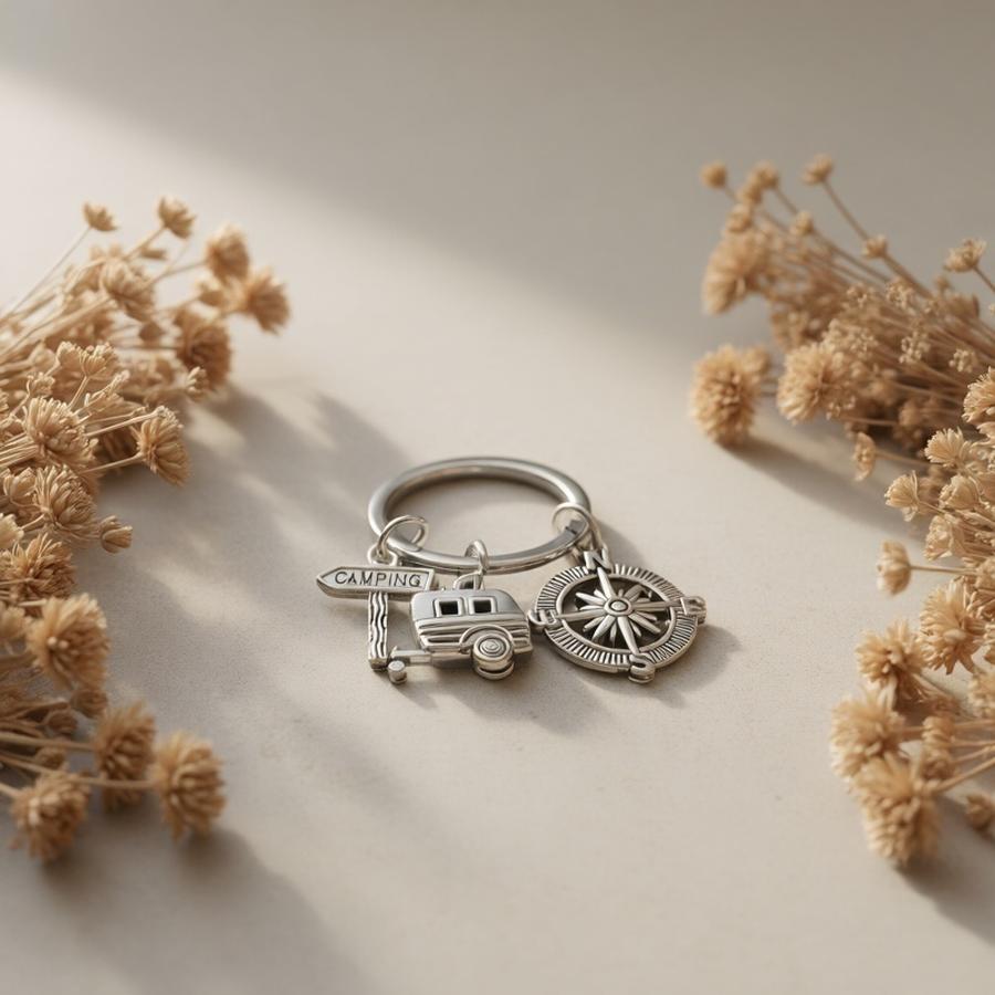 1/5/10/20/50/100pcs Gantungan  - Compass Keychain Mini ulasan dan harga