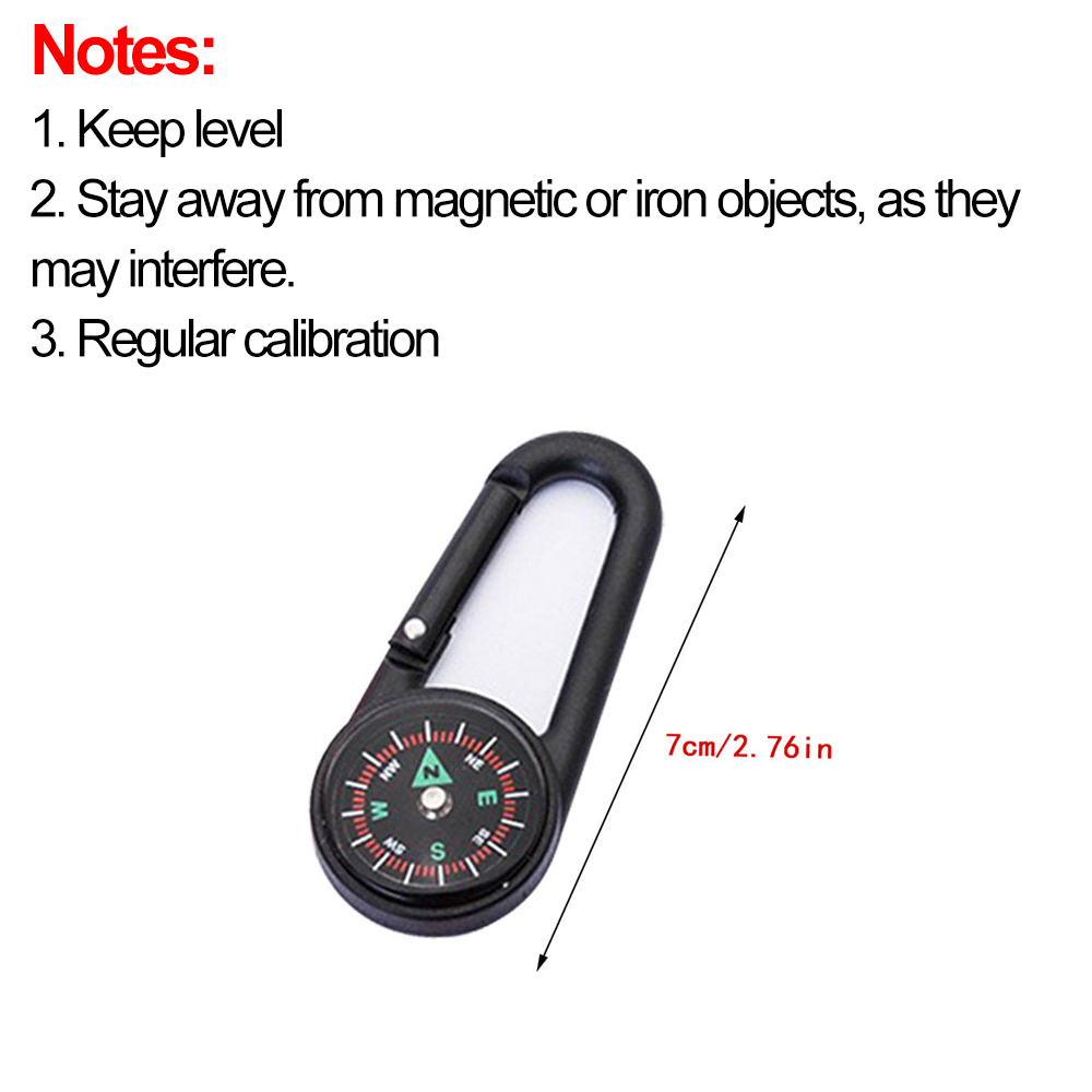 Kompas Mini Outdoor Carabiner  - Compass Keychain Mini ulasan dan harga