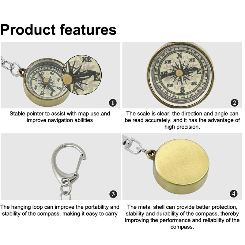 Gantungan Kunci Peralatan Panj - Compass Keychain Mini ulasan dan harga