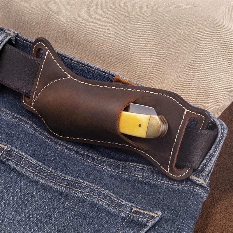 Sarung/Kantong Pisau EDC Kulit - Edc Carry Belt ulasan dan harga