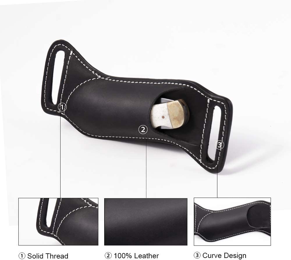 Sarung/Kantong Pisau EDC Kulit - Edc Carry Belt ulasan dan harga